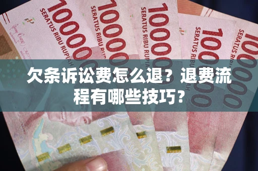 武汉欠条诉讼费怎么退？退费流程有哪些技巧？