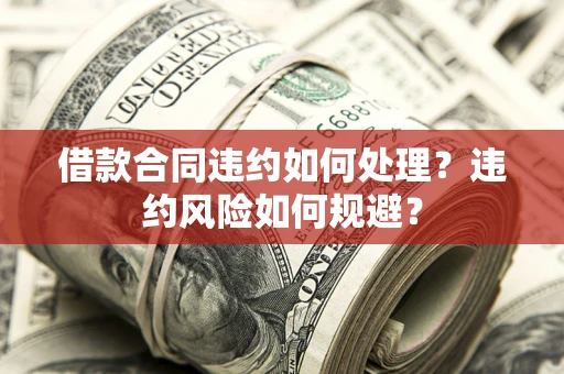 武汉借款合同违约如何处理？违约风险如何规避？