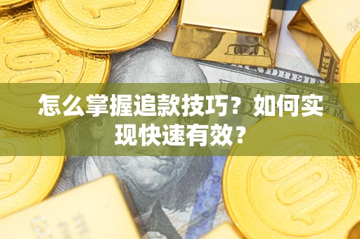 武汉怎么掌握追款技巧？如何实现快速有效？